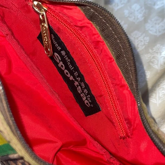 L.A.M.B. Lesportsac Leopard Print Shoulder Bag with Rasta Stripe - Picture 6 of 6